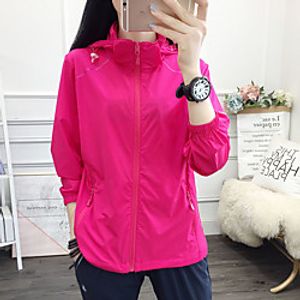 Women's UPF 50 Clothing UV Sun Protection Lightweight Jacket Zip Up Hoodie Jacket Windbreaker Cooling Sun Shirt with Pockets Quick Dry Packable Coat Top Hiking Fishing Outdoor Performance Lightinthebox