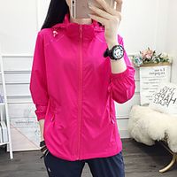 Women's UPF 50 Clothing UV Sun Protection Lightweight Jacket Zip Up Hoodie Jacket Windbreaker Cooling Sun Shirt with Pockets Quick Dry Packable Coat Top Hiking Fishing Outdoor Performance Lightinthebox - thumbnail
