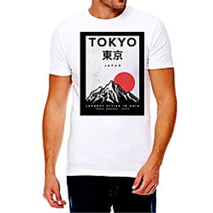 Men's Unisex Tee T shirt Hot Stamping Graphic Prints Letter Plus Size Print Short Sleeve Casual Tops Cotton Basic Fashion Designer Big and Tall White miniinthebox