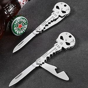 Stainless Steel Mini Pocket Utility Knife Box Cutter With Clip, Foldable Utility Knife, Outdoor DIY Hand Tools, Handle Pipe Cable Cutter Unpacking Knife, Metal Stationery Repair Manual Tools miniinthebox