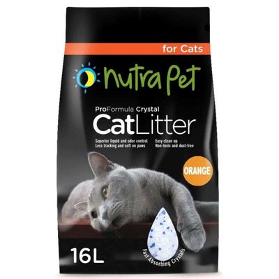 Nutrapet Cat Litter Silica Gel 16L Orange Scent Nutrapet Cat Litter Silica Gel 16L Orange Scent