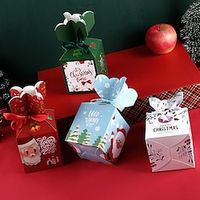 5PCS Christmas Apple Box New Christmas Eve Christmas Packaging Box Customizable Christmas Candy Box Paper Box miniinthebox - thumbnail