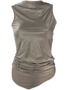 Rick Owens Lilies asymmetric v-neck top - Grey