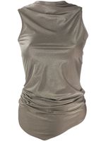 Rick Owens Lilies asymmetric v-neck top - Grey