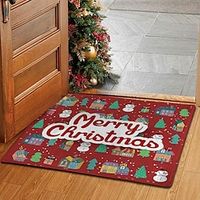Christmas Doormat Xmas Non-Slip Oil Proof Rug Indoor Outdoor Mat Bedroom Decor Bathroom Mat Entrance Rug Door Mat miniinthebox - thumbnail