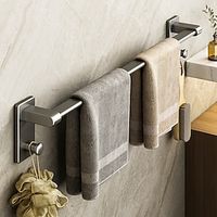 Towel Rack Non Perforated Wall Mounted Storage Rack Bathroom Towel Rack Single Pole Toilet Bathroom Storage Rack Lightinthebox - thumbnail
