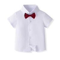 Boys' Small Suit Formal Dress Set, British Handsome Summer Children's Backpack Pants, Flower Boy Baby's First Birthday Suit Lightinthebox