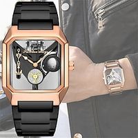 Mens Watches Square Unique Sport Mens Transparent Hollow Dial Watches Man Mechanical Watches Wristwatch Relogio Masculino miniinthebox - thumbnail