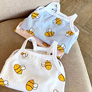 Dog Cat Vest Elegant Adorable Cute Dailywear Casual  Daily Dog Clothes Puppy Clothes Dog Outfits Breathable White Blue Pink Costume for Girl and Boy Dog Cotton XS S M L XL Lightinthebox