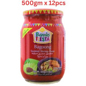 Barrio Fiesta Sauteed Shrimp Paste 500Gm Spicy Pack Of 12 (UAE Delivery Only)