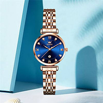 OLEVS Quartz Watches for Women's Analog Quartz Stylish Fashion Diamond Calendar / date / day Creative Titanium Alloy Alloy miniinthebox