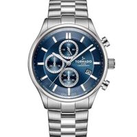 Tornado Men's Chronograph Blue Dial Watch - T6106B-SBSN
