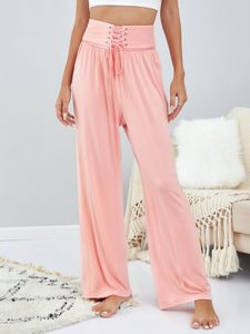 YOINS Casual Lace-up design High Waist Pants