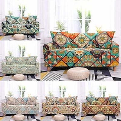 Floral Printed Sofa Cover Stretch Slipcovers Soft Durable Couch Cover 1 Piece Spandex Fabric Washable Furniture Protector Armchair Loveseat Lightinthebox