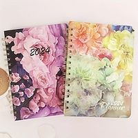 Planner 2024 Calendar Daily Weekly And Monthly Planner With Tabs 2024 Academic Planner From Jan 2024 To Dec 2024 Colorful Flower miniinthebox