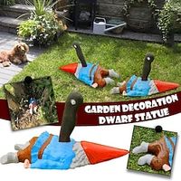 Garden Decoration Dwarf Statue,Funny Fairy Figurines Miniature Outdoor Gardening Dwarf Sculptures Ornament Santa Claus Garden Ornaments miniinthebox - thumbnail