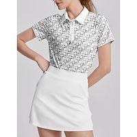 Women's Golf Polo Shirt Black Red Khaki Short Sleeve Sun Protection Top Ladies Golf Attire Clothes Outfits Wear Apparel miniinthebox