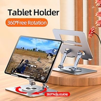 360 Rotation Tablet Stand for iPad Adjustable Foldable Tablet HolderAluminum Phone Stand Compatible with iPad Pro Air Mini Lightinthebox