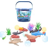 Little Story 21Pcs Ocean World Bucket Set 5Pcs With Marine Animal 5Pcs Ocean Ball Accessories And 1 Basket - Multicolor LS_21POWSAS_MU