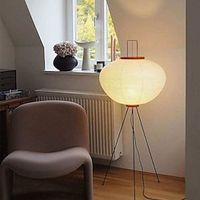 Floor Lamps Modern Rice Paper Floor Lamp Tripod Iron Black Floor Lights Led Lamp for Living Room Study Bedroom Corner Stand Lights 110-240V Lightinthebox - thumbnail
