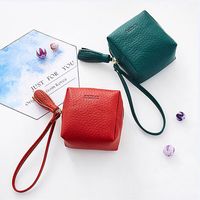 Women Men Small PU Leather Coin Bag