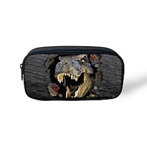 Unisex Pencil Cases Polyester Zipper Cartoon Cat Floral Print Daily Office  Career Black Lightinthebox