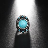 Non core black sunshade Turquoise New trend Ring Process Plating alloy Retro Europe and America