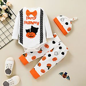 2 Pieces Baby Boys' Casual / Daily Cute Letter Print Long Sleeve Regular Clothing Set White miniinthebox