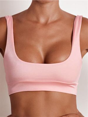 Pink Sexy Scoop Neck Bikini Top Pink Sexy Scoop Neck Bikini Top