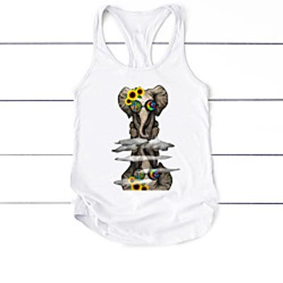 Women's Yoga Top Racerback Fashion White Black Gray Cotton Fitness Gym Workout Running Tank Top T Shirt Sport Activewear Moisture Wicking Quick Dry Lightweight Breathable High Elasticity Lightinthebox