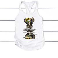 Women's Yoga Top Racerback Fashion White Black Gray Cotton Fitness Gym Workout Running Tank Top T Shirt Sport Activewear Moisture Wicking Quick Dry Lightweight Breathable High Elasticity Lightinthebox - thumbnail