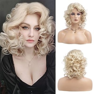 Short Curly Blonde Wig for Women Soft Synthetic Heat Resistant Party Costumes Halloween Wigs miniinthebox Short Curly Blonde Wig for Women Soft Synthetic Heat Resistant Party Costumes Halloween Wigs miniinthebox
