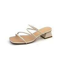 Women's Sandals High Heel Open Toe Booties Ankle Boots Synthetics Lace-up Solid Colored Almond Yellow / Booties / Ankle Boots miniinthebox - thumbnail