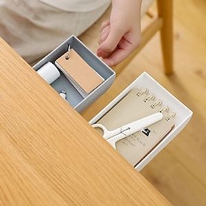 1PCS Paste Drawer Style Storage Pen Box Under The Desk Hidden Paste Pen Bucket Office Stationery And Miscellaneous Storage Box Lightinthebox