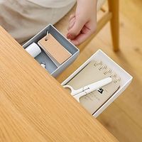 1PCS Paste Drawer Style Storage Pen Box Under The Desk Hidden Paste Pen Bucket Office Stationery And Miscellaneous Storage Box Lightinthebox - thumbnail