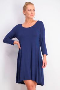 Womens Three-Quarter-Sleeve Shift Dress  Ink