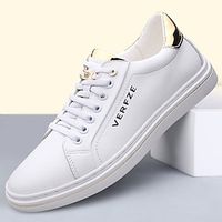 Men's Sneakers Oxfords Skate Shoes Casual Classic British Daily Office  Career PU Booties / Ankle Boots Black White Fall Spring miniinthebox - thumbnail