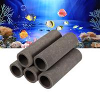 (5 Tubes / Set) Aquarium Ceramic Shrimp Fish Shelter Tubes House Decor