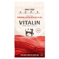 Vitalin Farmhouse Supper With Beef And Veg Dog Dry Food - 12Kg