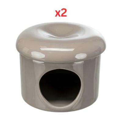 Trixie Ceramic House For Small Pets - Taupe 16X12cm (Pack Of 2)