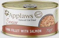 Applaws Tuna With Salmon in Jelly Senior Cat Wet Food Tin 70g Pack Of 10