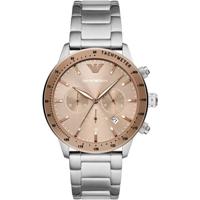 Emporio Armani Bronze and Silver Steel Chronograph Watch (4064090000000)