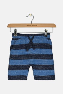 Toddler Boys Stripe Short Blue/Black Toddler Boys Stripe Short Blue/Black