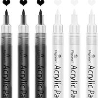 Acrylic Paint Pens 6pcs/Pack Black White Paint Markers Paint Pens For Rock Painting Stone Ceramic Glass Wood Plastic Glass Metal CanvasDrawing Water-Based Acrylic Paint SetsPerfect For Easter Dec miniinthebox - thumbnail