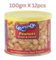 Crunchos Fried and Salted Peanuts 100g - Carton of 12 Packs