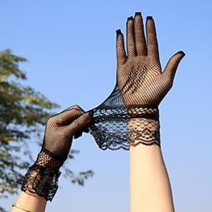 Audrey Hepburn The Great Gatsby 1950s Roaring 20s 1920s Gloves Women's Costume Vintage Cosplay Party / Evening Gloves Masquerade / Organza miniinthebox