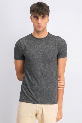 Mens Crew Neck With Front Pocket T-Shirt Charcoal Mens Crew Neck With Front Pocket T-Shirt Charcoal