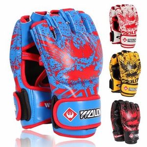 Men Boxing Half Finger Gloves Training Gloves Muay Thai Kick Fighting Gloves