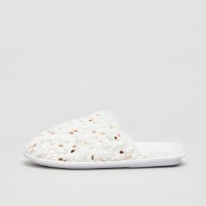 Sequin Embellished Indoor Slippers - M/L