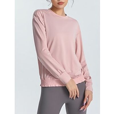 Women's Running T-Shirt Yoga Tops Quick Dry Solid Color Pocket Black White Pink Yoga Fitness Crew Neck High Elasticity Spring Fall Lightinthebox Women's Running T-Shirt Yoga Tops Quick Dry Solid Color Pocket Black White Pink Yoga Fitness Crew Neck High Elasticity Spring Fall Lightinthebox